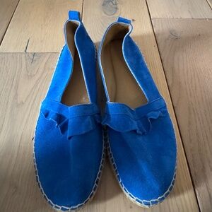 Anthropologie Bright Blue Espadrille Flats